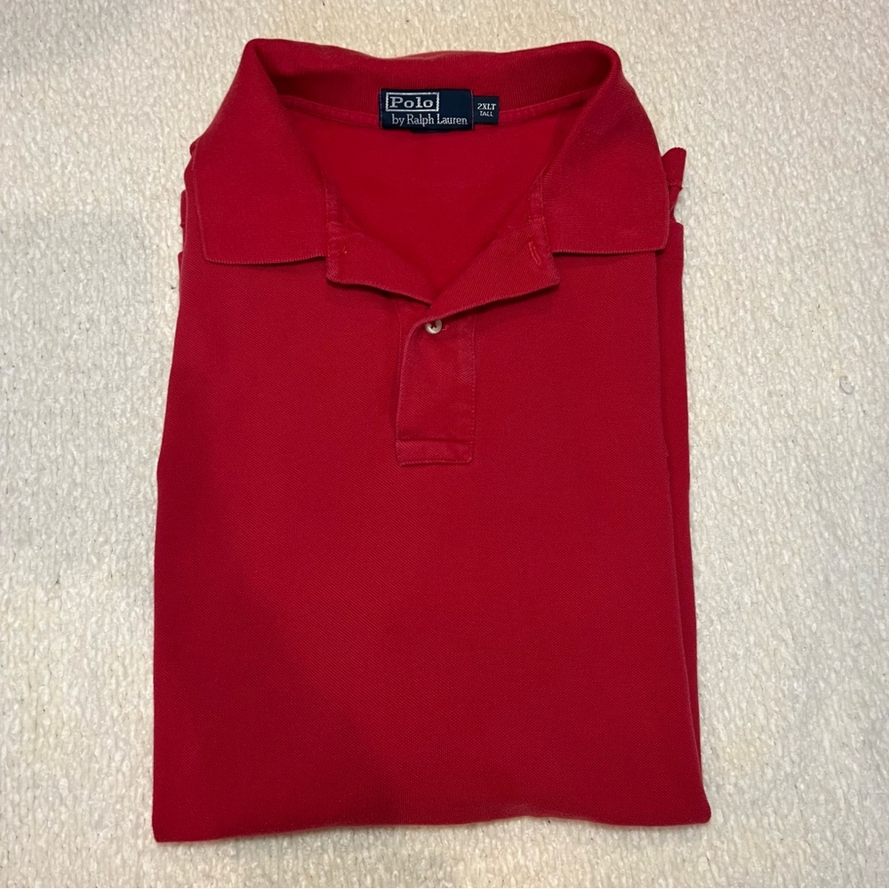VINTAGE Polo by Ralph Lauren Red Polo Shirt 2XLT Big & Tall